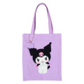 Japan Sanrio Original Mini Tote Bag - Kuromi : Character Grand Prix 3rd Edition Embroidery I want you to love it a lot! - 1