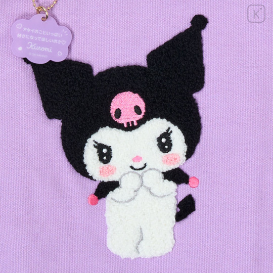 Japan Sanrio Original Mini Tote Bag - Kuromi : Character Grand Prix 3rd Edition Embroidery I want you to love it a lot! - 3