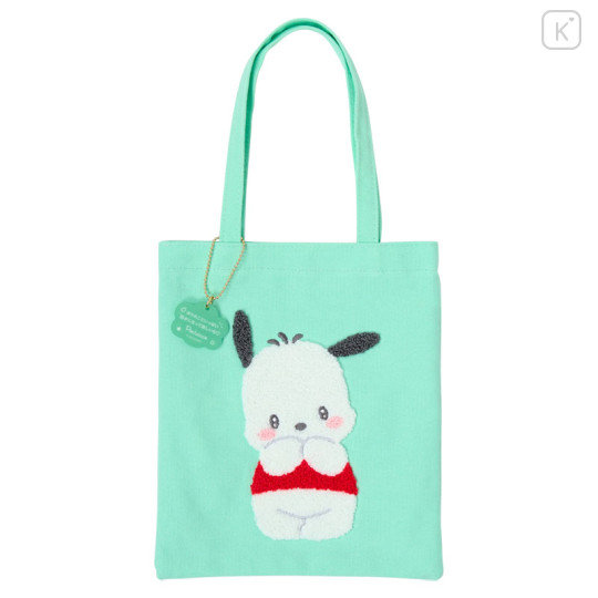 Japan Sanrio Original Mini Tote Bag - Pochacco : Character Grand Prix 3rd Edition Embroidery I want you to love it a lot! - 1