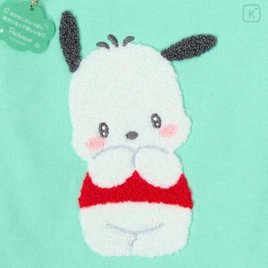 Japan Sanrio Original Mini Tote Bag - Pochacco : Character Grand Prix 3rd Edition Embroidery I want you to love it a lot! - 3
