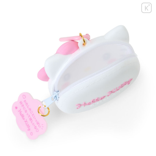Japan Sanrio Original Face-shaped Silicone Mini Accessory Pouch - Hello Kitty : Character Grand Prix 3rd Edition I Want You! - 3