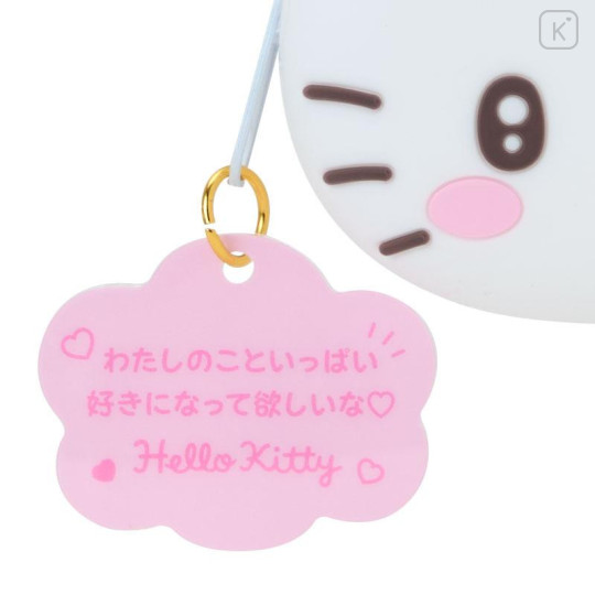 Japan Sanrio Original Face-shaped Silicone Mini Accessory Pouch - Hello Kitty : Character Grand Prix 3rd Edition I Want You! - 5