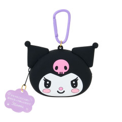 Japan Sanrio Original Face-shaped Silicone Mini Accessory Pouch - Kuromi : Character Grand Prix 3rd Edition I Want You!
