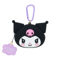 Japan Sanrio Original Face-shaped Silicone Mini Accessory Pouch - Kuromi : Character Grand Prix 3rd Edition I Want You! - 1