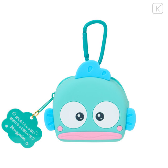 Japan Sanrio Original Face-shaped Silicone Mini Accessory Pouch - Hangyodon : Character Grand Prix 3rd Edition I Want You! - 1