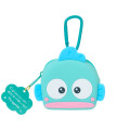 Japan Sanrio Original Face-shaped Silicone Mini Accessory Pouch - Hangyodon : Character Grand Prix 3rd Edition I Want You! - 1