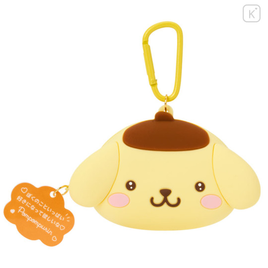 Japan Sanrio Original Face-shaped Silicone Mini Accessory Pouch - Pompompurin : Character Grand Prix 3rd Edition I Want You! - 1