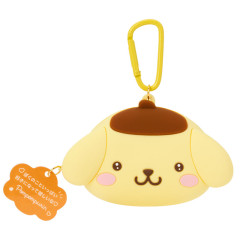 Japan Sanrio Original Face-shaped Silicone Mini Accessory Pouch - Pompompurin : Character Grand Prix 3rd Edition I Want You!