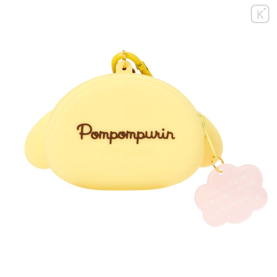 Japan Sanrio Original Face-shaped Silicone Mini Accessory Pouch - Pompompurin : Character Grand Prix 3rd Edition I Want You! - 2