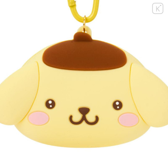 Japan Sanrio Original Face-shaped Silicone Mini Accessory Pouch - Pompompurin : Character Grand Prix 3rd Edition I Want You! - 4