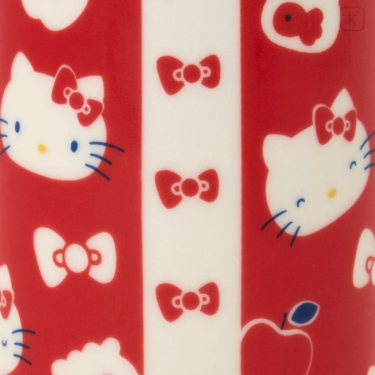 Japan Sanrio Japanese Tea Cup - Hello Kitty : Happy Red - 5