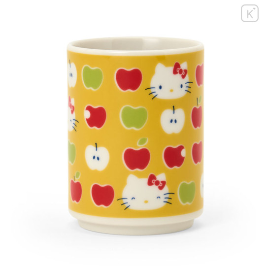 Japan Sanrio Japanese Tea Cup - Hello Kitty : Apple Yellow - 1