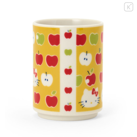 Japan Sanrio Japanese Tea Cup - Hello Kitty : Apple Yellow - 2