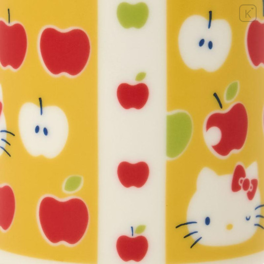 Japan Sanrio Japanese Tea Cup - Hello Kitty : Apple Yellow - 5