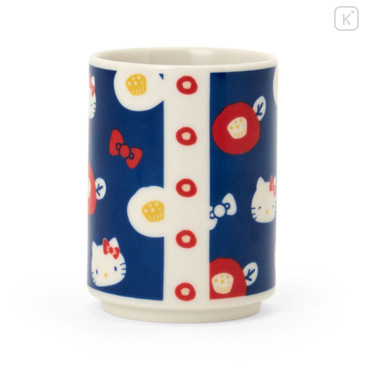 Japan Sanrio Japanese Tea Cup - Hello Kitty : Ribbon Navy - 2