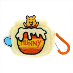 Japan Disney Mini Pouch with Carabiner - Pooh : Happy Honey Pot Art By Tarout