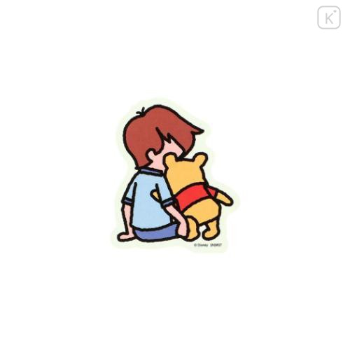 Japan Disney Die-cut Sticker - Pooh & Christopher Robin Blue Sky Art By Tarout - 2