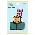 Japan Disney Die-cut Sticker - Piglet & Pooh : Reading Art By Tarout - 1
