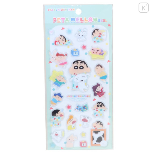 Japan Crayon Shin-chan Petamelow Sticker - Friends 3D Embossed - 1