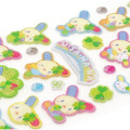 Japan Sanrio Candy Glitter Sticker - Usahana : Happy Clover Days - 2