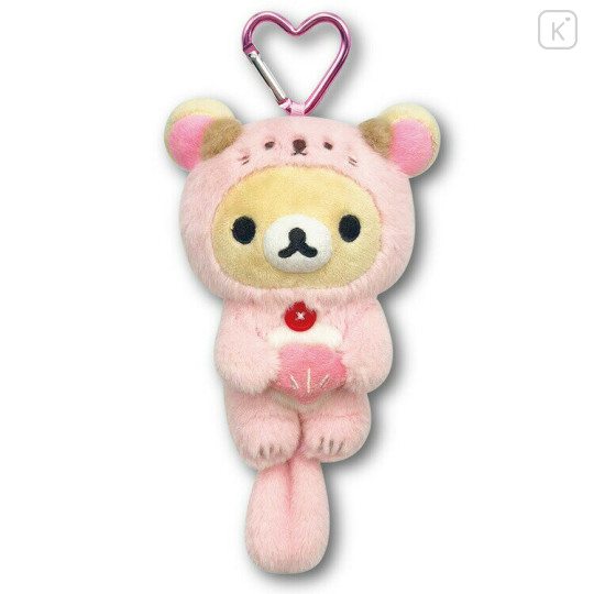 Japan San-x Mascot Holder Mini Plush Pouch - Korilakkuma : Relax Sea Otter - 1