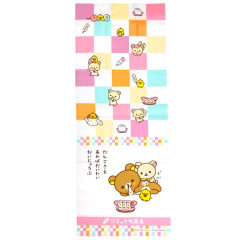 Japan San-x Japanese Tenugui Towel - Kiiroitori & Korilakkuma & Rilakkuma : Afternoon Tea Mochi