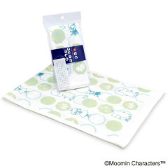 Japan Moomin Japanese Tenugui Towel - Little My & Moomintroll & Snufkin : Green