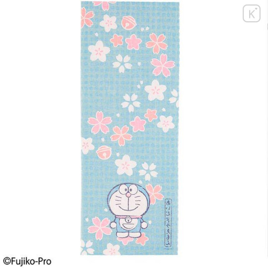 Japan Doraemon Japanese Tenugui Towel - Doraemon : Sakura Blue - 2