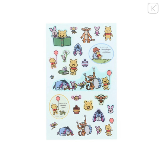 Japan Disney Clear Sticker - Winnie the Pooh : Blue Art By Tarout - 2