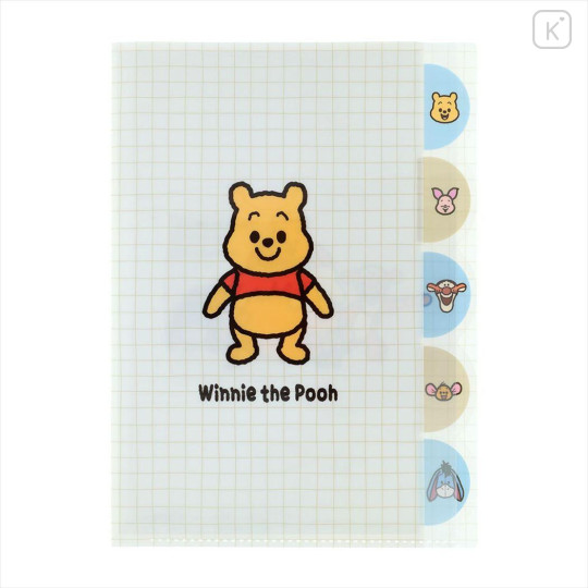Japan Disney 5 Pockets A4 Index File Holder - Winnie the Pooh : Best Bear Art By Tarout - 1