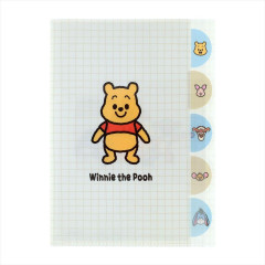Japan Disney 5 Pockets A4 Index File Holder - Winnie the Pooh : Best Bear Art By Tarout