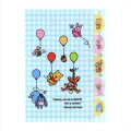 Japan Disney 5 Pockets A4 Index File Holder - Winnie the Pooh : Balloon Blue Art By Tarout - 1
