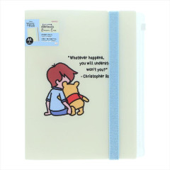 Japan Disney 5 Pockets A5 Clear File - Winnie the Pooh & Christopher Robin Art By Tarout