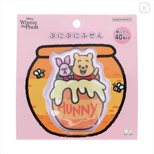 Japan Disney Squishy Sticky Notes - Piglet & Pooh : Honey Pot Art By Tarout - 1