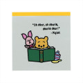 Japan Disney Square Memo - Piglet & Pooh : Reading Art By Tarout - 1