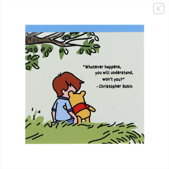Japan Disney Square Memo - Winnie the Pooh & Christopher Robin Art By Tarout - 1