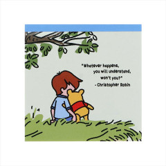 Japan Disney Square Memo - Winnie the Pooh & Christopher Robin Art By Tarout