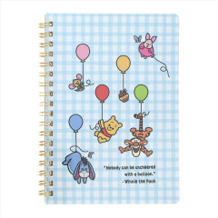 Japan Disney B6 Ring Notebook - Winnie the Pooh : Friends Balloon Art By Tarout