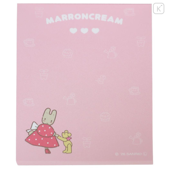 Japan Sanrio Mini Notepad - Marron Cream : Love Bear Pink - 3
