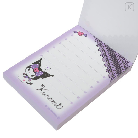Japan Sanrio Mini Notepad - Kuromi : Love Rules - 2
