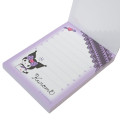 Japan Sanrio Mini Notepad - Kuromi : Love Rules - 2