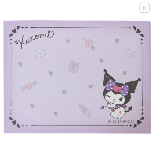 Japan Sanrio Mini Notepad - Kuromi : Love Rules - 3