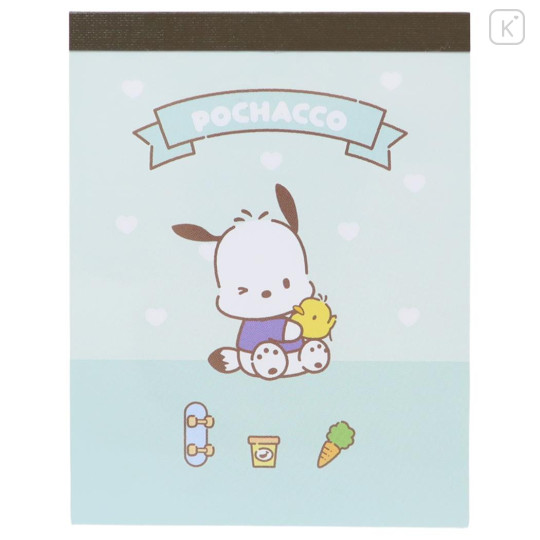 Japan Sanrio Mini Notepad - Pochacco : Friend Mint - 1