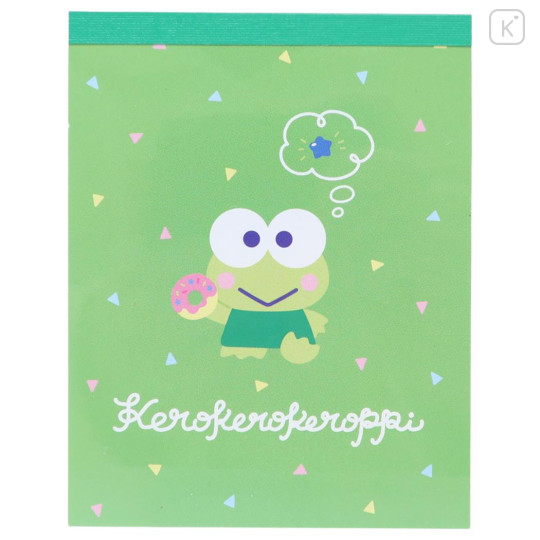 Japan Sanrio Mini Notepad - Keroppi : Donut Green - 1