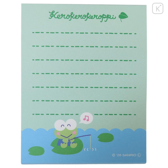 Japan Sanrio Mini Notepad - Keroppi : Donut Green - 3