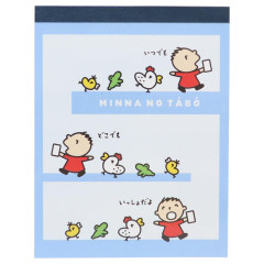 Japan Sanrio Mini Notepad - Minna No Tabo : Friends Blue