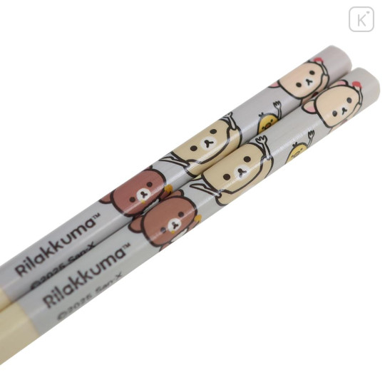 Japan San-x Bamboo Chopsticks 21cm - Rilakkuma : New Basic Rilakkuma Food - 2