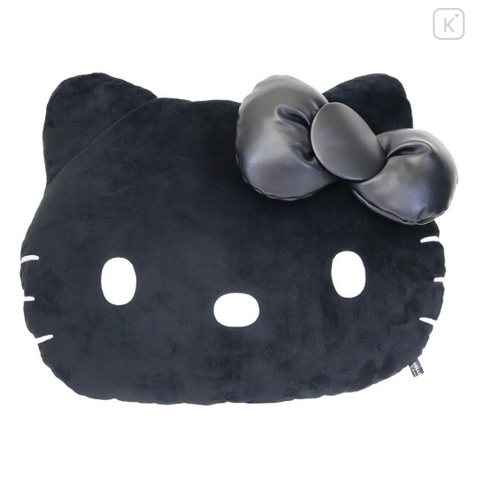 Japan Sanrio Die-cut Cushion - Hello Kitty : Face Monochrome - 1