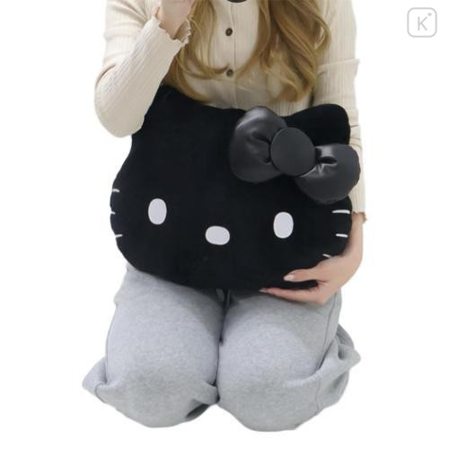 Japan Sanrio Die-cut Cushion - Hello Kitty : Face Monochrome - 4