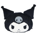 Japan Sanrio Die-cut Cushion - Kuromi : Face Monochrome - 1